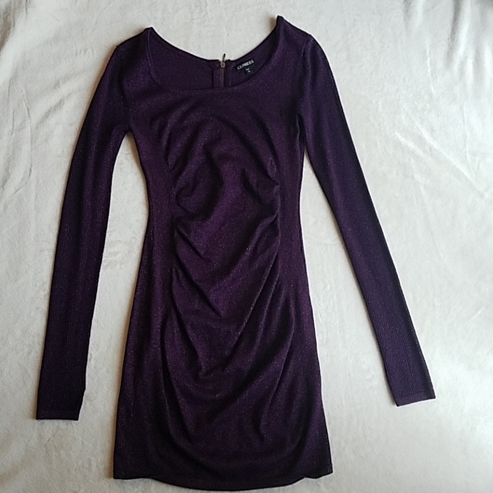 Express. Purple, sparkly mini dress